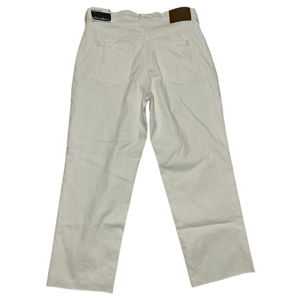 Eddie Bauer Women's Size 6 Slightly Curvy High Rise Stovepipe Jeans White - Picture 2 of 6